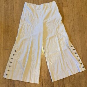 Anthropologie Linen Crop Pants